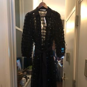 Zara Buttoned sequins dress/ shirt - S rare